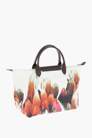 Borsa Tote LE PLIAGE in Tessuto Stampato con Manici in Pelle