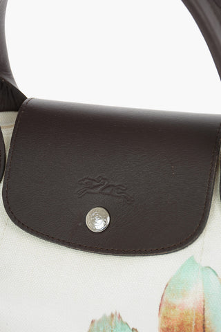 Borsa Tote LE PLIAGE in Tessuto Stampato con Manici in Pelle