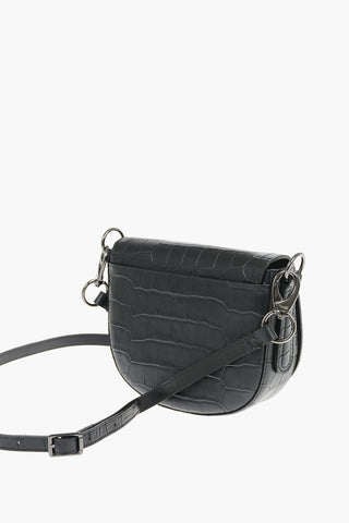 Crocodile Embossed Leather EPURE Shoulder Bag