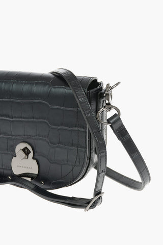 Crocodile Embossed Leather EPURE Shoulder Bag
