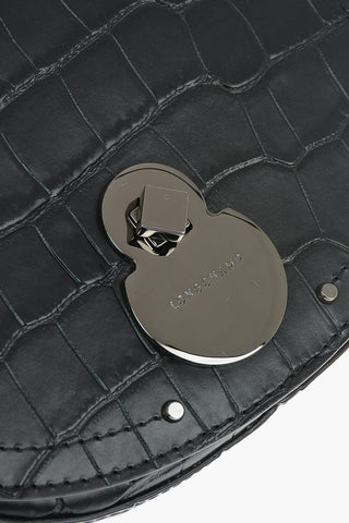 Crocodile Embossed Leather EPURE Shoulder Bag