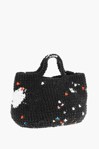Borsa Tote in Cotone Macramè