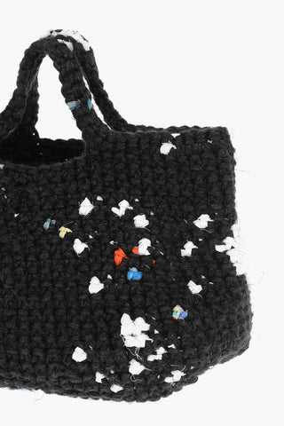 Borsa Tote in Cotone Macramè