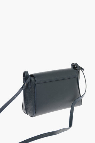 Textured Leather Tassel Shoulder Bag