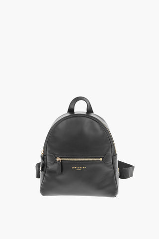 Front Pocketed Leather Backpack