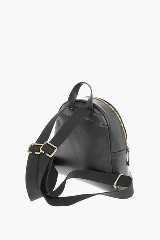 Front Pocketed Leather Backpack