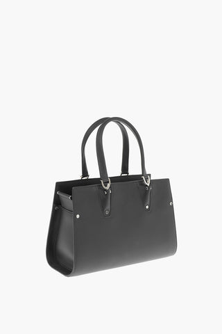 Leather Handbag With Magnetic Closure Inserts