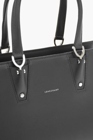 Leather Handbag With Magnetic Closure Inserts