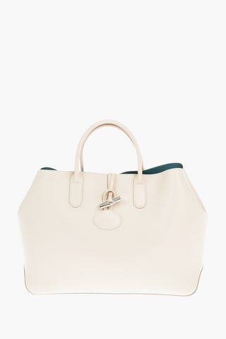 Leather Handbag ROSEAU with Frog Button