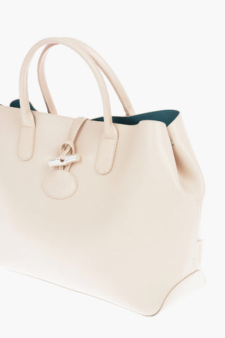 Leather Handbag ROSEAU with Frog Button
