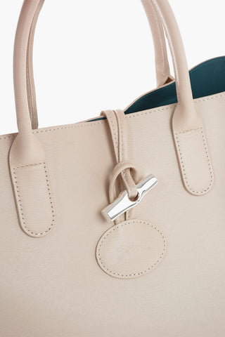 Leather Handbag ROSEAU with Frog Button