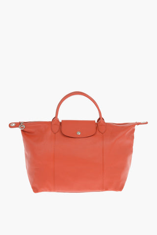 Zipped Closure Leather LE PLIAGE Tote Bag