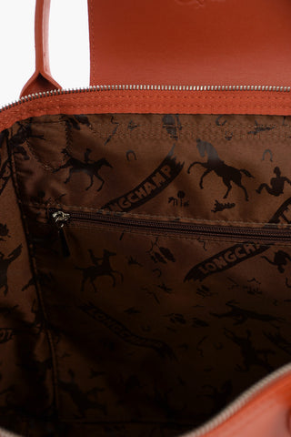 Zipped Closure Leather LE PLIAGE Tote Bag