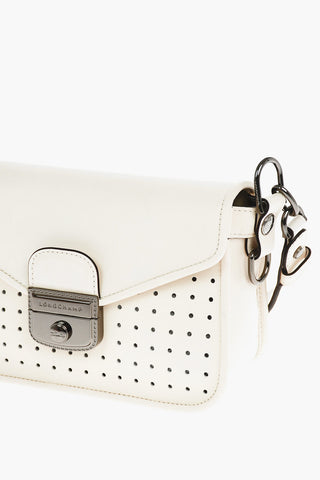 Removable Shoulder Strap Perforated Leather Shoulder Bag