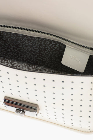 Removable Shoulder Strap Perforated Leather Shoulder Bag