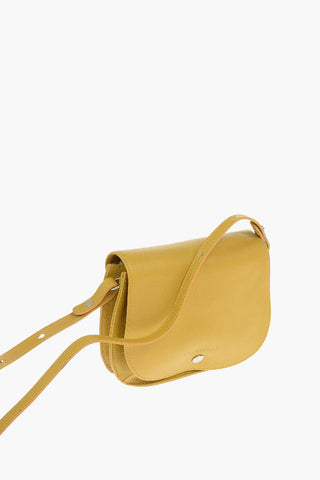 Snap Button Textured Leather EPURE Shoulder Bag