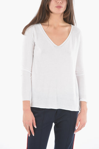 Maglia in Cotone con Scollo a V