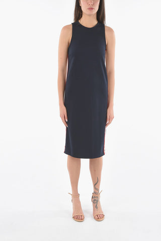 PENN-RICH Contrasting Side Band Sleeveless F-WARM-UP Bodycon Dress