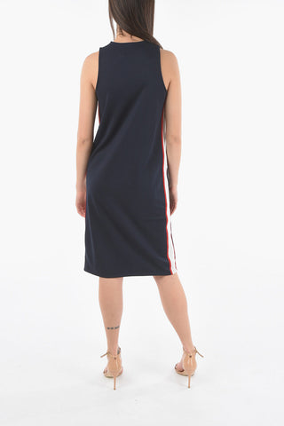 PENN-RICH Contrasting Side Band Sleeveless F-WARM-UP Bodycon Dress