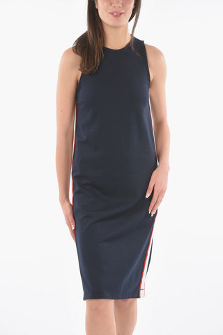 PENN-RICH Contrasting Side Band Sleeveless F-WARM-UP Bodycon Dress