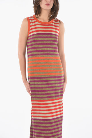 Awning Striped Shaded Maxi Bodycon Dress