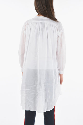 See-through Cotton Oversized Shirt with Matching Tank Top