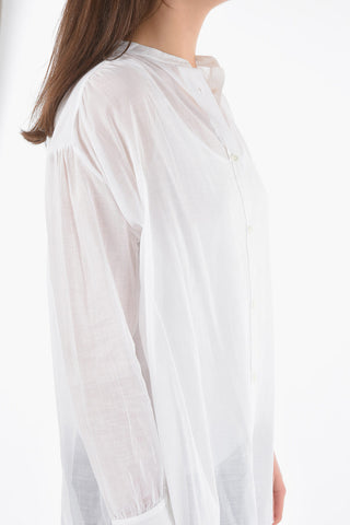 See-through Cotton Oversized Shirt with Matching Tank Top