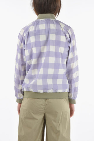 Gingham Check CHEMUNG Bomber with Golden Zipper 