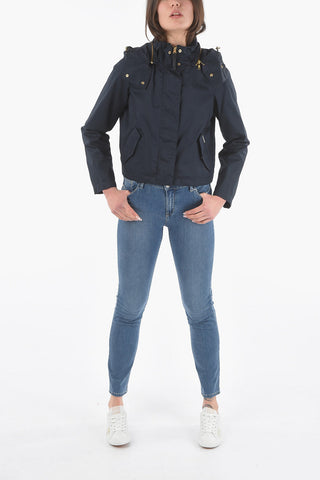 Golden Details WALKER SHORT Jacket with Removable Hood