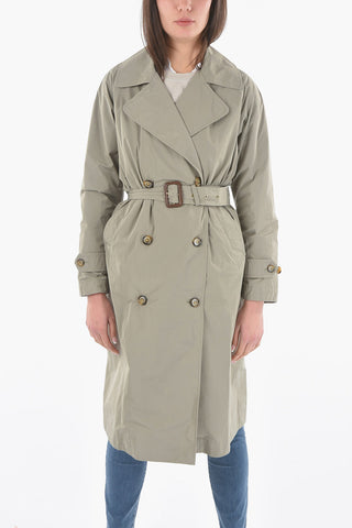 Double Breasted ERIE Trench with Belt And Logoed Buttons