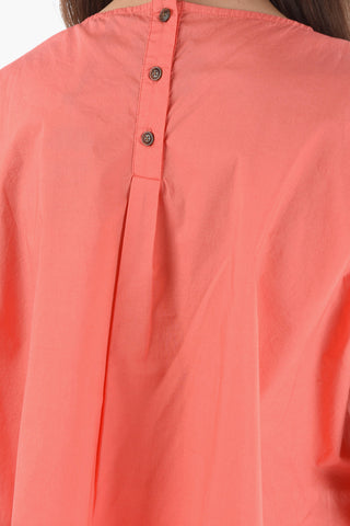 Short Sleeve Popeline Cotton Blouse