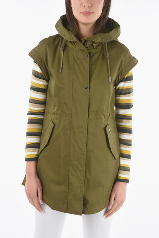 Hooded Sleeveless Jacket