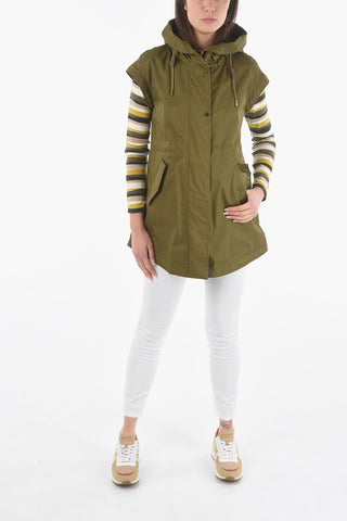 Hooded Sleeveless Jacket