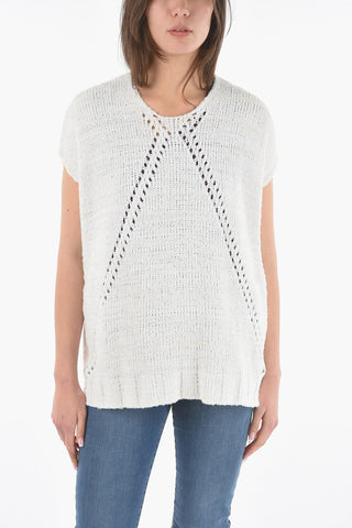 Perforated Crew-Neck Sweater