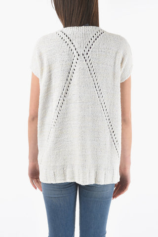 Perforated Crew-Neck Sweater