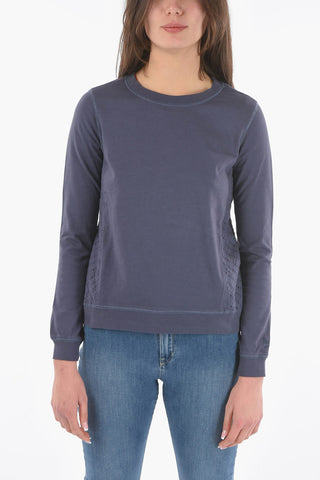 PENN-RICH T-shirt Girocollo in Doppio Tessuto con Dettaglio Argyle