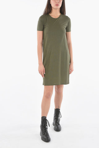 Tee Dress Girocollo FLUID con Spacco Laterale e Sottoveste interna
