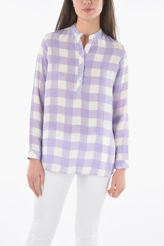Checked Silk Blouse