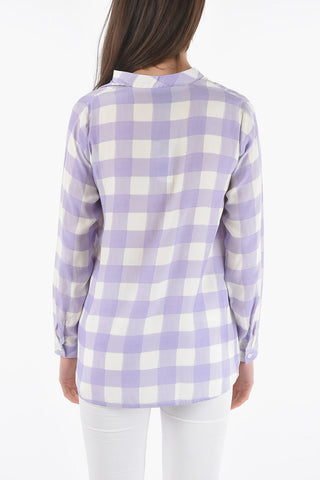 Checked Silk Blouse