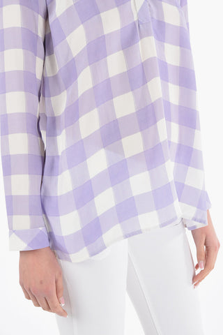 Checked Silk Blouse