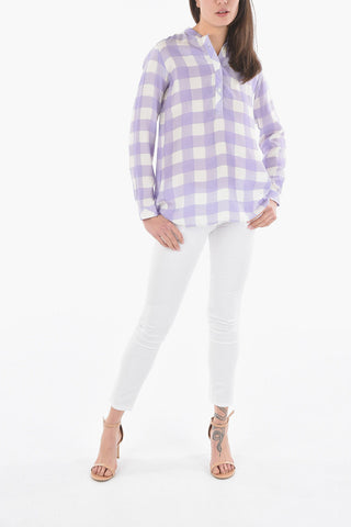 Checked Silk Blouse