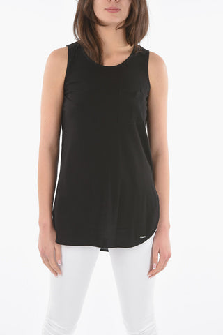 Side Splits Oversized Top with Breast Pocket