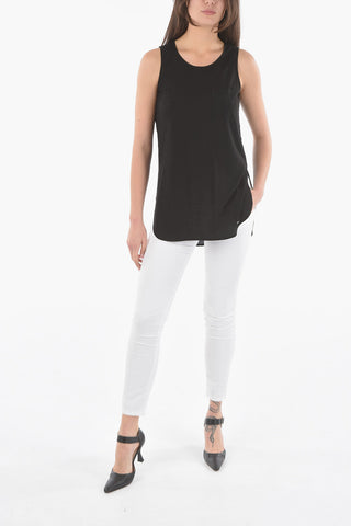 Side Splits Oversized Top with Breast Pocket
