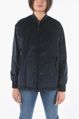 Bomber Imbottito MARSH in Velour con Tasche ad Aletta