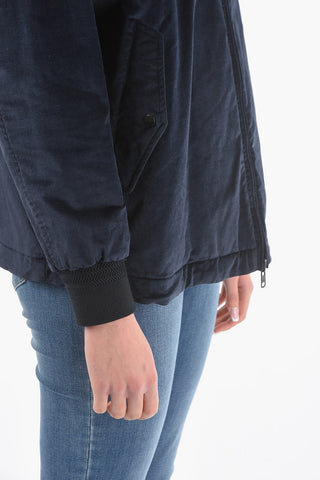 Bomber Imbottito MARSH in Velour con Tasche ad Aletta