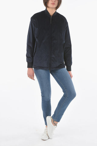 Bomber Imbottito MARSH in Velour con Tasche ad Aletta