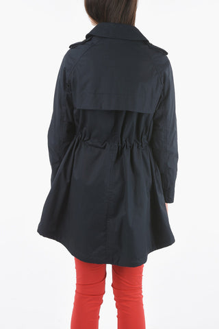 Solid Color Double Breasted Trench
