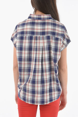 Maxi Checked Tunic with Johnny Collar
