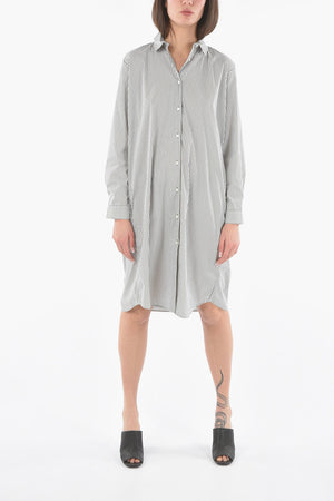 Awning Striped Cotton Popeline SPRING Shirt Dress