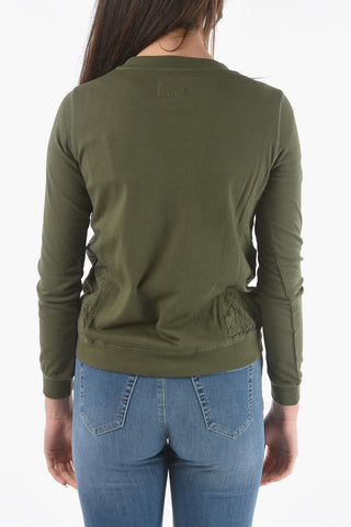 PENN-RICH T-Shirt a Manica Lunga in Doppio Tessuto con Dettagli Argyle